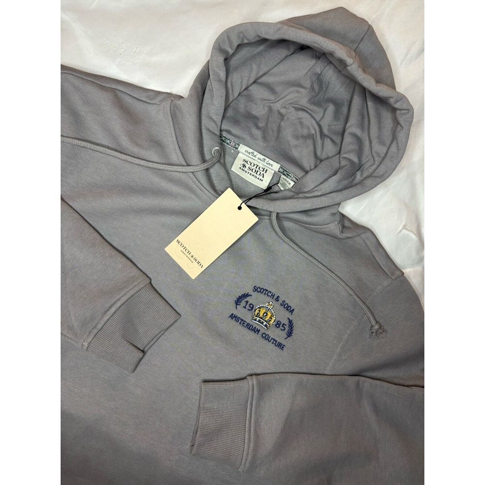 Scotch & Soda Hoodie Men's‎ Small Gray Relaxed Fleece Hoodie Amsterdam NWT $118